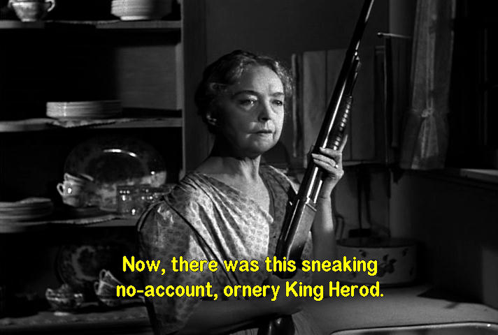 Lillian Gish with a shotgun