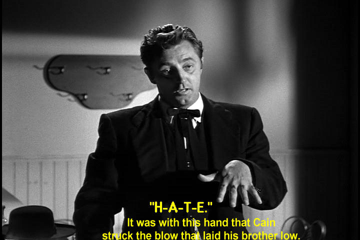 Harry Powell's cheesy preacher rap