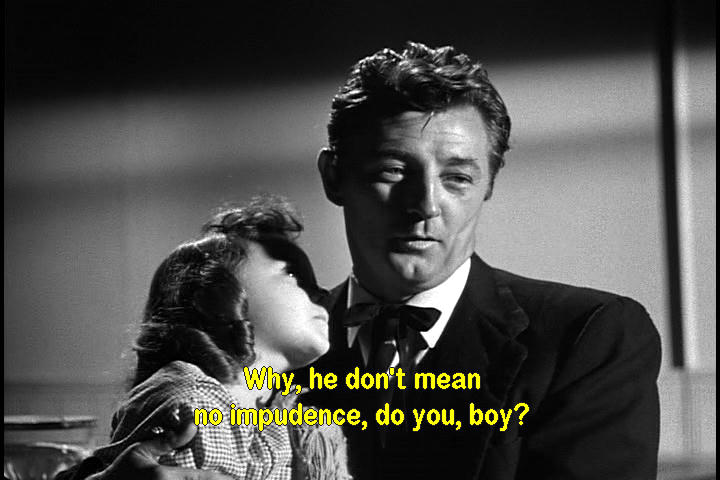 Sally Jane Bruce and Robert Mitchum