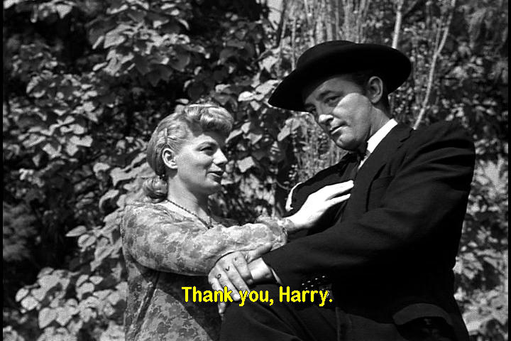 Shelley Winters and Robert Mitchum