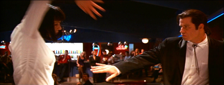 John Travolta and Uma Thurman twisting