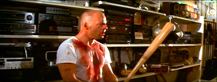 bloody Bruce Willis in Pulp Fiction