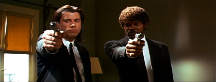 Samuel L Jackson and John Travolta in Pulp Fiction