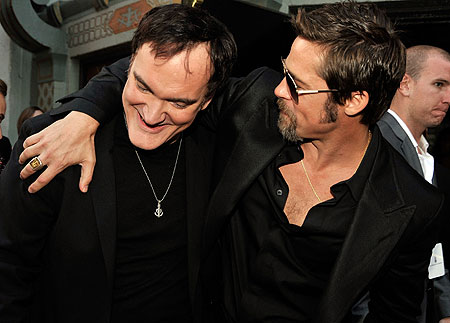 Quentin Tarantino and Brad Pitt