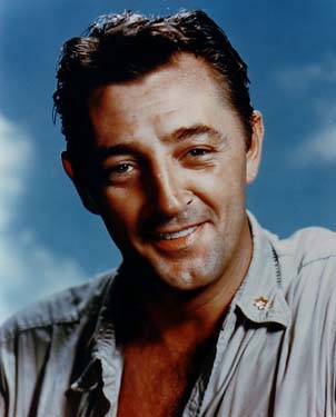 Robert Mitchum smiles