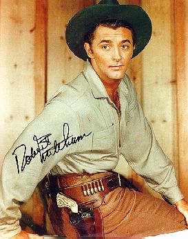 autographed Robert Mitchum photo