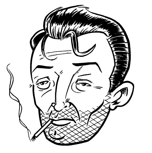 Robert Mitchum caricature