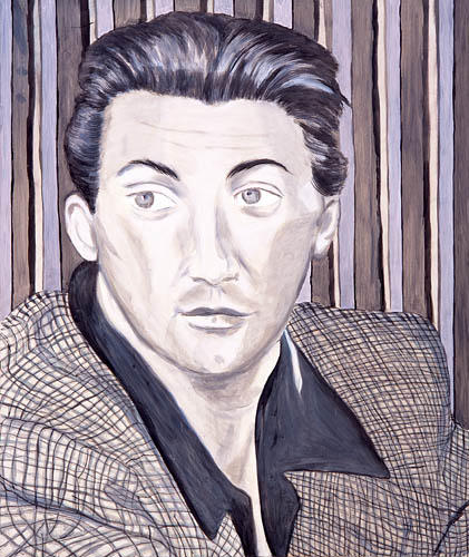 painting of Robert Mitchum