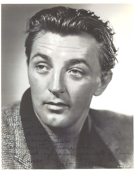 Robert Mitchum autographed photo