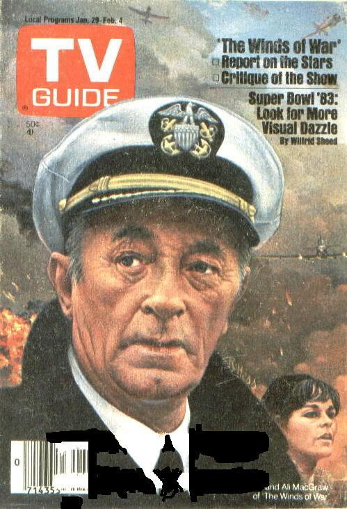 Robert Mitchum and Ali MacGraw TV Guide cover