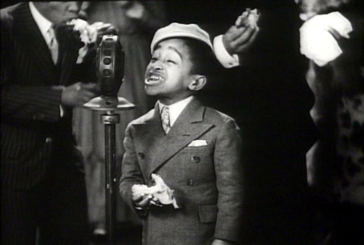 Sammy Davis in action, age 7
