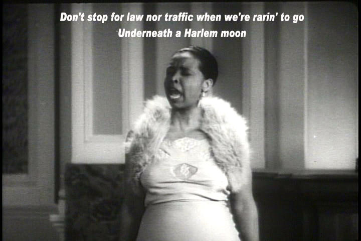 Ethel Waters don't stop for law nor traffic