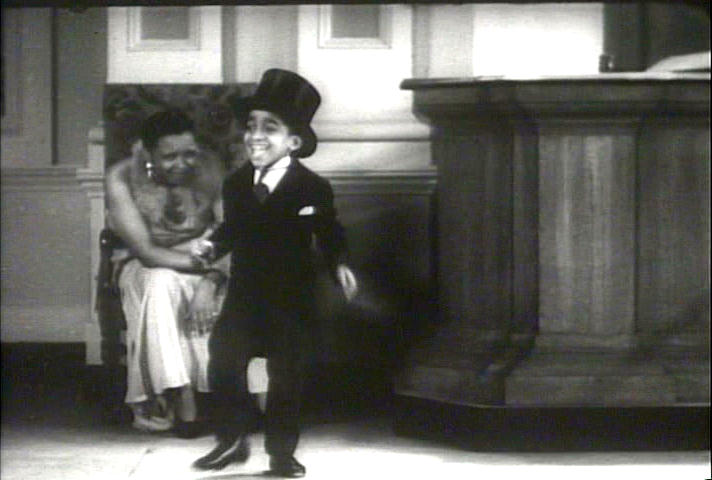Ethel Waters watches Sammy Davis dance