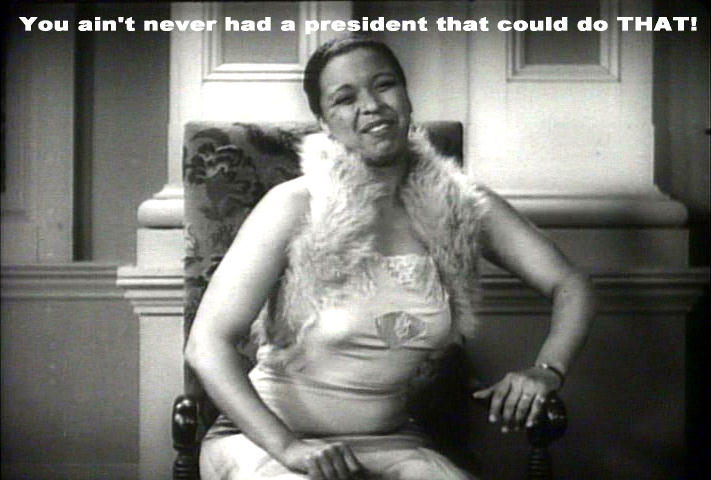 proud mother of the president Ethel Waters bursting with pride