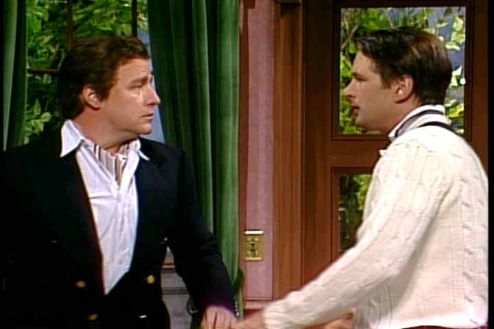 Alec Baldwin gazes longingly into Phil Hartman's eyes