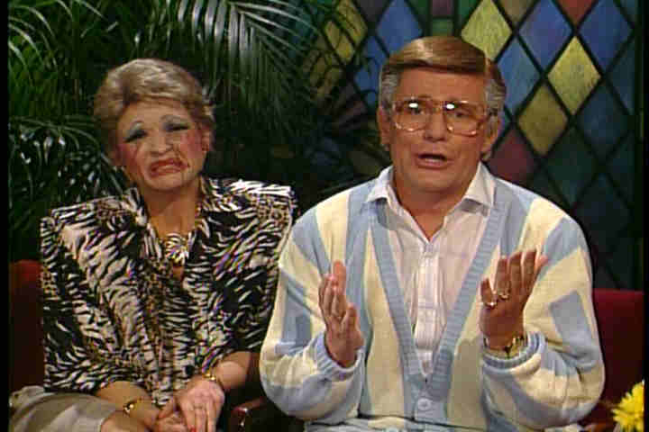 Jim Bakker pleads for forgiveness and donations on SNL