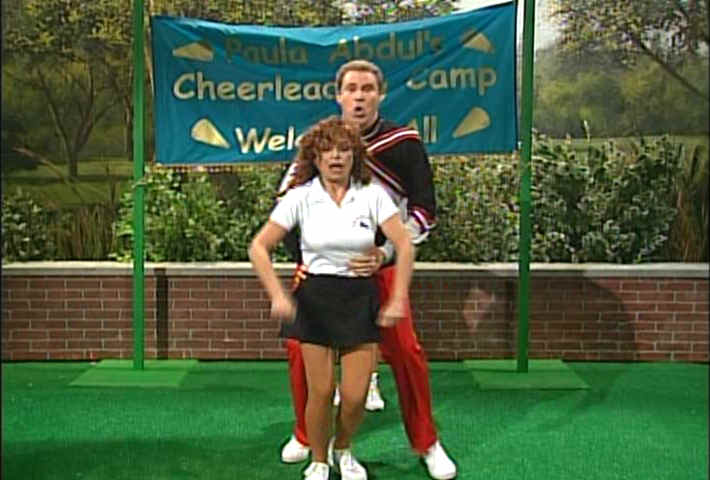 Paula Abdu, Will Ferrell as SNL Spartan Cheerleaders