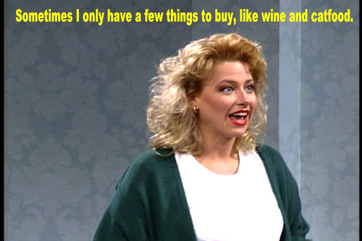 sometimes Victoria Jackson just needs wine and catfood