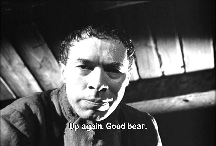 Bertil Anderberg encourages his good bear