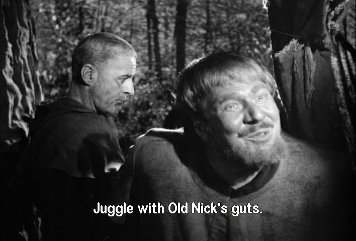 Ake Fridell and Gunnar Bjrnstrand in The Seventh Seal