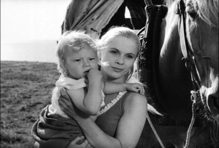 young Tommy Karlsson and Bibi Andersson in The Seventh Seal, 1957 image