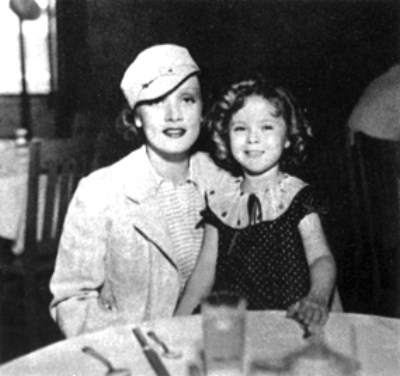 Marlene Dietrich and Shirley Temple