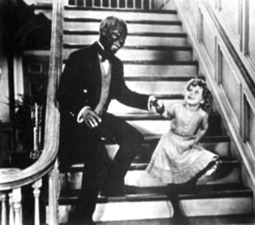Shirley Temple dancing with Bill "Bojangles" Robinson