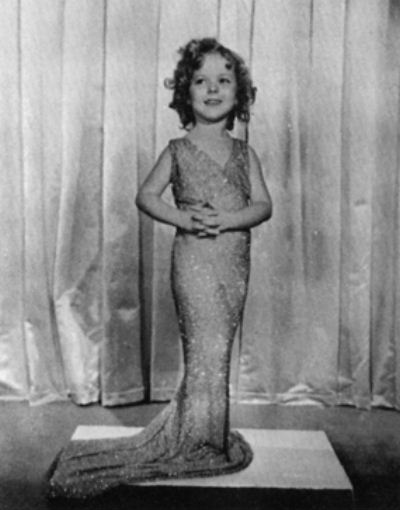 Shirley Temple, baby girl in an evening gown