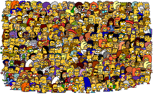 Simpsons cast picture