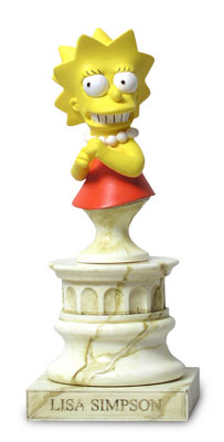 Lisa Simpson on a pedestal