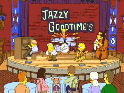 Bart Simpson sits in with Lisa's Jazzy Goodtimes band