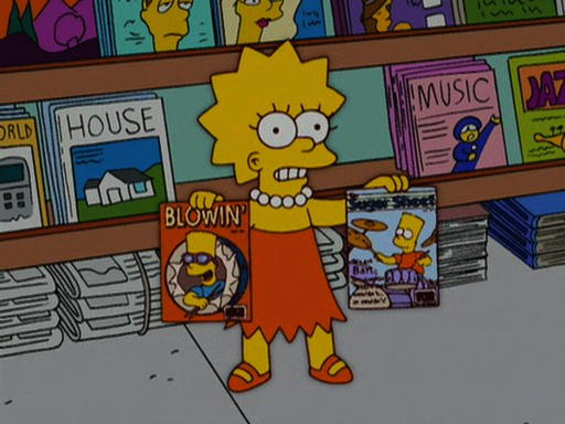 Bart Simpson on the cover of jazz magazines