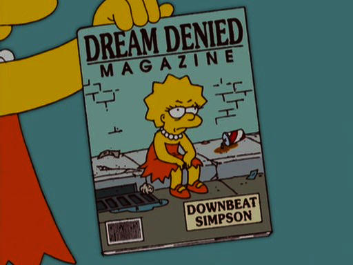 Dream Denied magazine with Downbeat Lisa Simpson