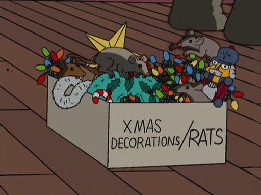 Christmas decorations / rats