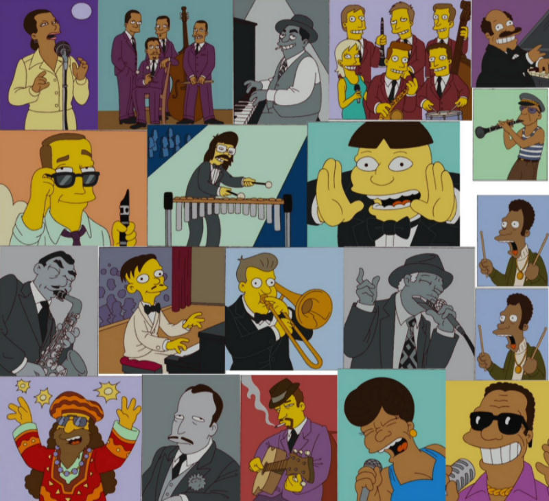 jazz collage from The Simpsons
