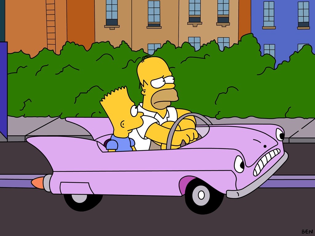 Homer and Bart Simpson wallpaper image