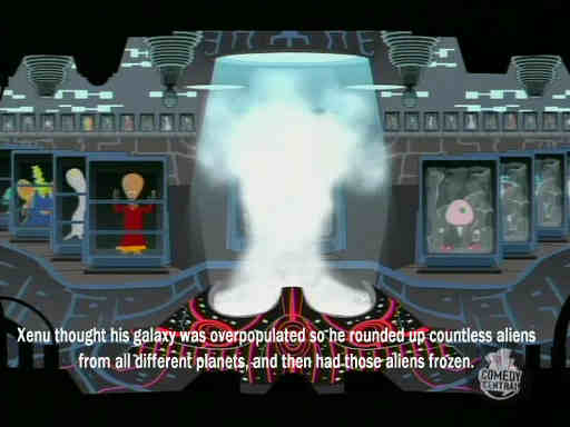 South Park explains the Scientologists' Xenu story