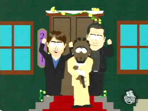 Tom Cruise, R Kelly and John Travolta in the South Park closet