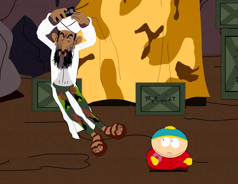 bin laden on south park. was watching South Park.