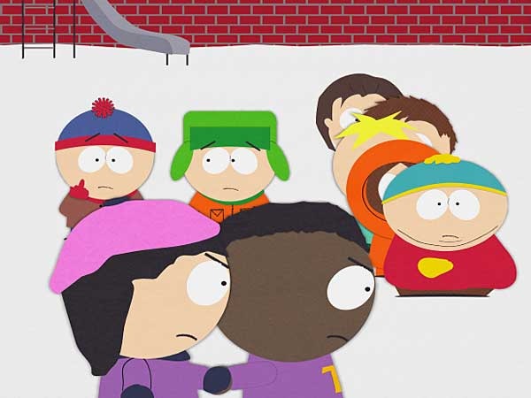 Right there, Buddy! - Stan Marsh tells Wendy and Token what time it is