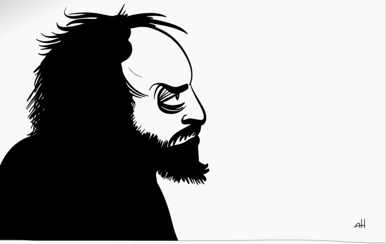 drawing of movie director Stanley Kubrick