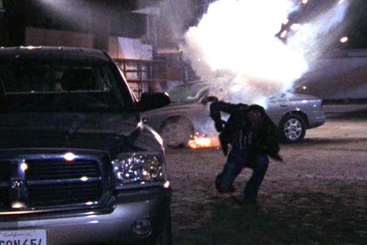 Curtis Lemansky's car explodes on The Shield