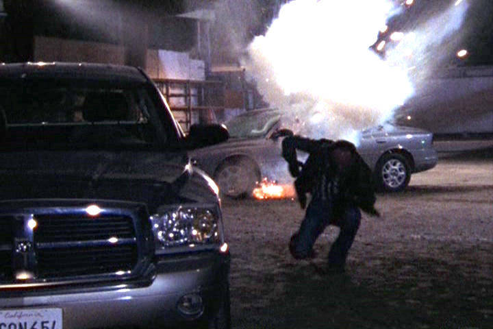 Curtis Lemansky's car explodes on The Shield