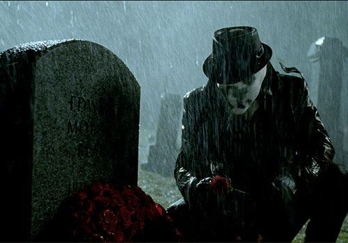 graveyard in the rain with Rorschach
