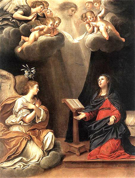 The Annunciation of Christ to Mary by  Francesco Albani