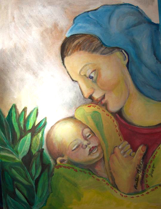 Jesus and Mary painting