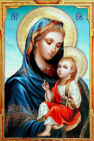 painting of Jesus and Mary