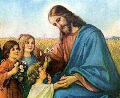 painting of Jesus and children