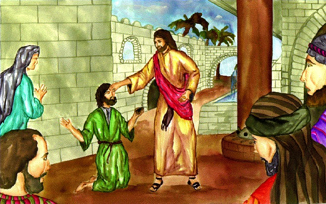 jesus heals the blind man clipart - photo #34