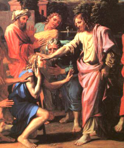 Jesus healing a sick person